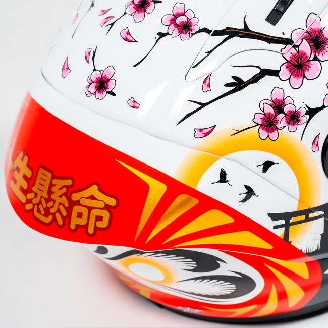 NHK GP-R Tech Race Helmet Alonso López Motegi Japan Replica 2024 in red, pink and white