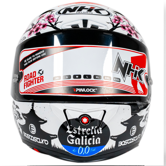 NHK GP-R Tech Race Helmet Alonso López Motegi Japan Replica 2024 in red, pink and white