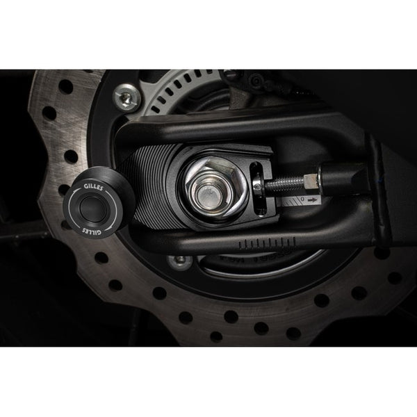 Gilles AXB chain adjuster fitted to a motorcycle