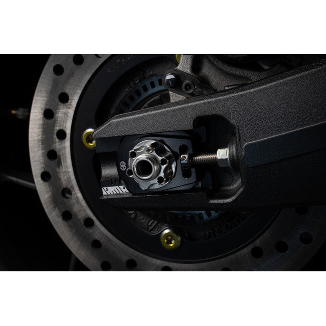 Gilles AXB chain adjuster fitted to a motorcycle