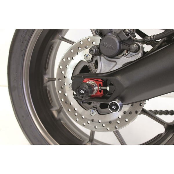 Gilles AXB chain adjuster fitted to a motorcycle
