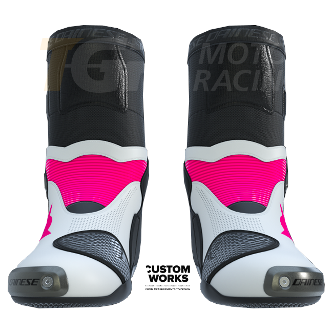 Dainese Axial 2 Air men's motorcycle boot Fuxia White Custom Works