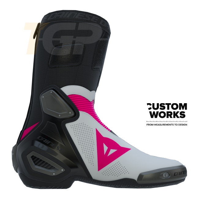 Dainese Axial 2 Air men's motorcycle boot Fuxia White Custom Works