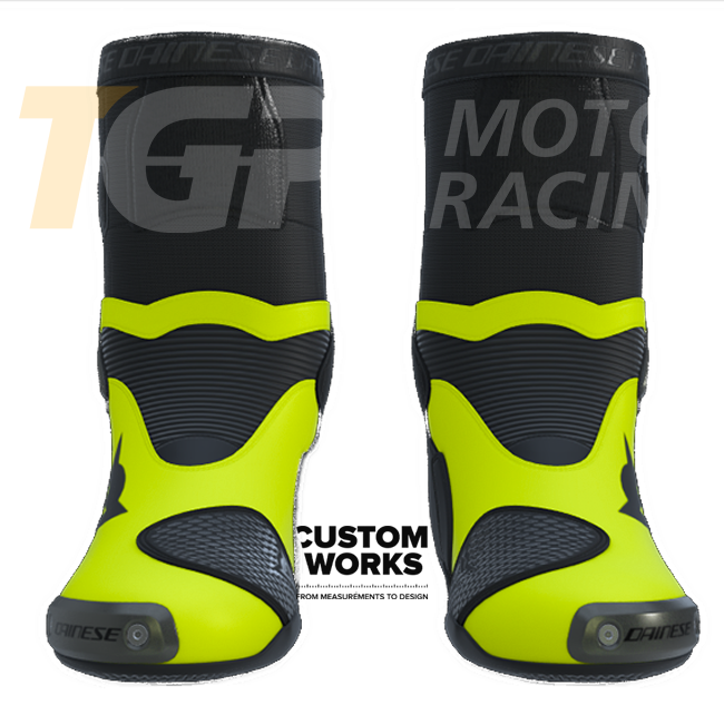 Dainese Axial 2 Racing Motorcycle Boots | Men | Fuxia / Viola / Fluo Yellow | Custom Works