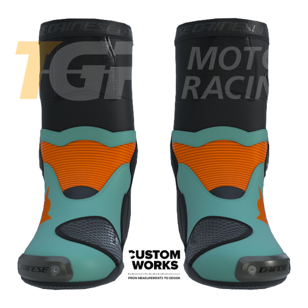 Dainese Axial 2 Racing and Road Motorcycle Boots | Men | Fuxia / Viola / Fluogelb | Custom Works