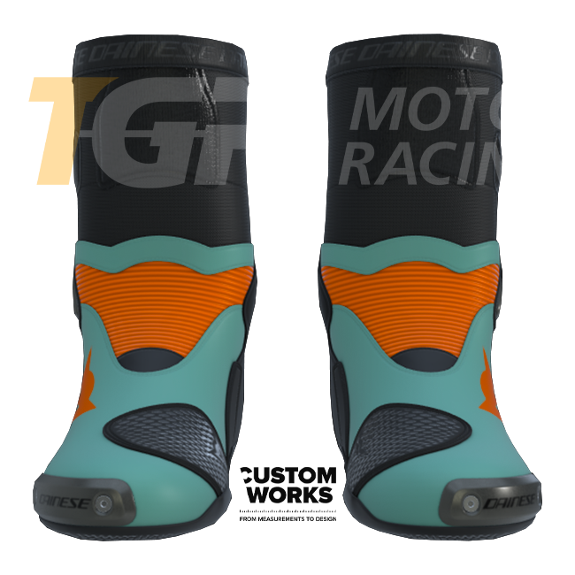 Dainese Axial 2 Racing and Road Motorcycle Boots | Men | Fuxia / Viola / Fluogelb | Custom Works