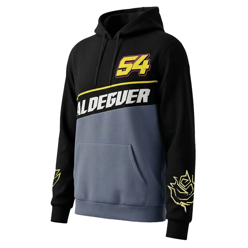 IXON Fermín Aldeguer #54 Hoodie Replica 2026 – Men's – Black / Anthracite / Yellow