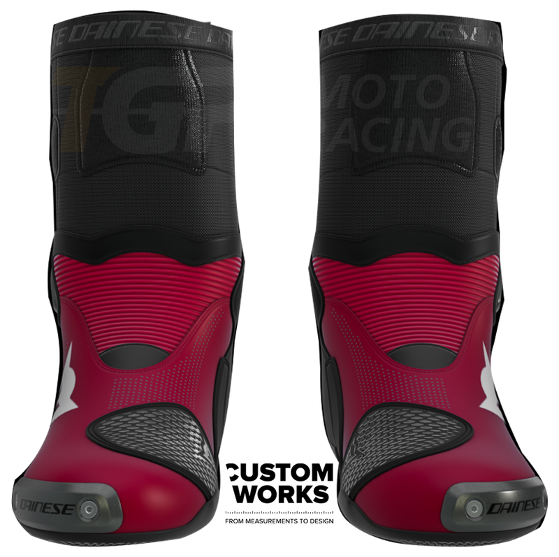 Dainese Axial 2 Air motorcycle boots Nicolò Bulega Replica 2026 Custom Works in Dainese Red and White