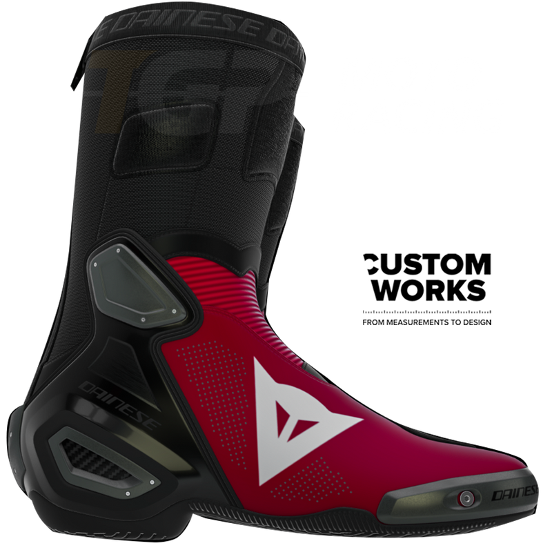 Dainese Axial 2 Air motorcycle boots Nicolò Bulega Replica 2026 Custom Works in Dainese Red and White