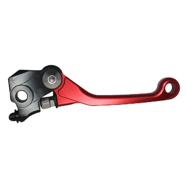 Accossato off-road folding brake lever B8207 with red blade for Honda CRF250R (2007-2022)