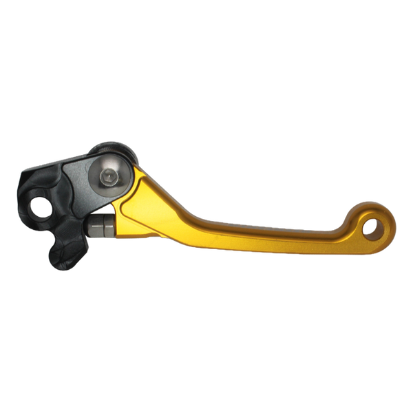 Accossato off-road folding brake lever B8262 with gold blade for Kawasaki KX65 (2000-2022)