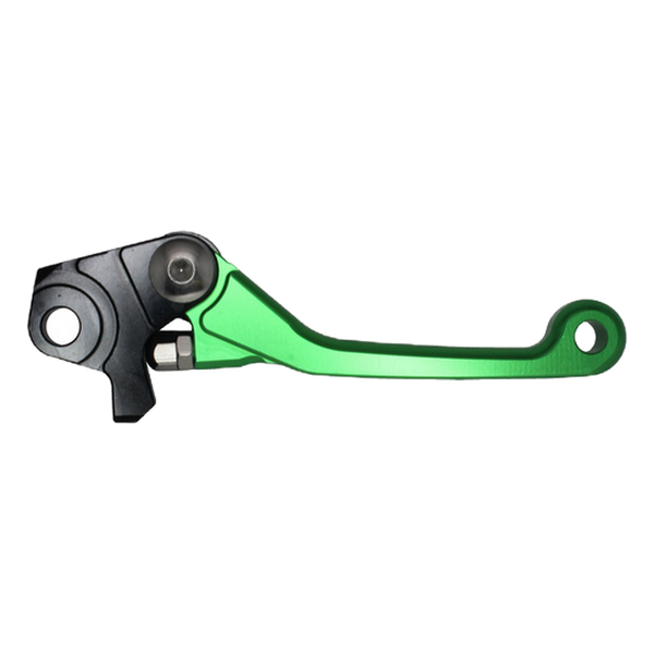 Accossato off-road folding brake lever B8265 with green blade for Yamaha YZ250X (2016-2022)