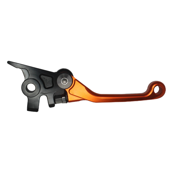 Accossato off-road folding brake lever B8283 with orange blade for KTM 250EXC-F (2014-2022)