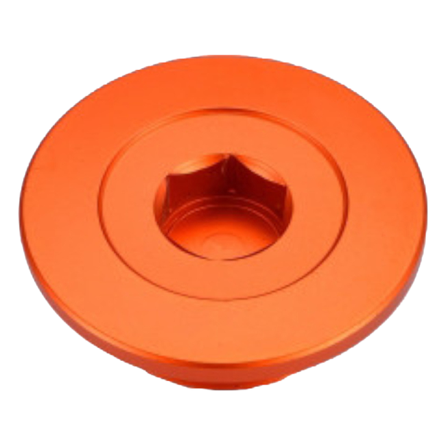 Accossato off-road crankcase plug BEP01 for KTM 450EXC-F, orange colour
