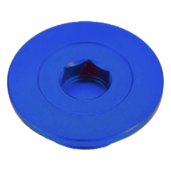 Accossato off-road crankcase plug BEP01 for KTM 450SX-F, blue colour