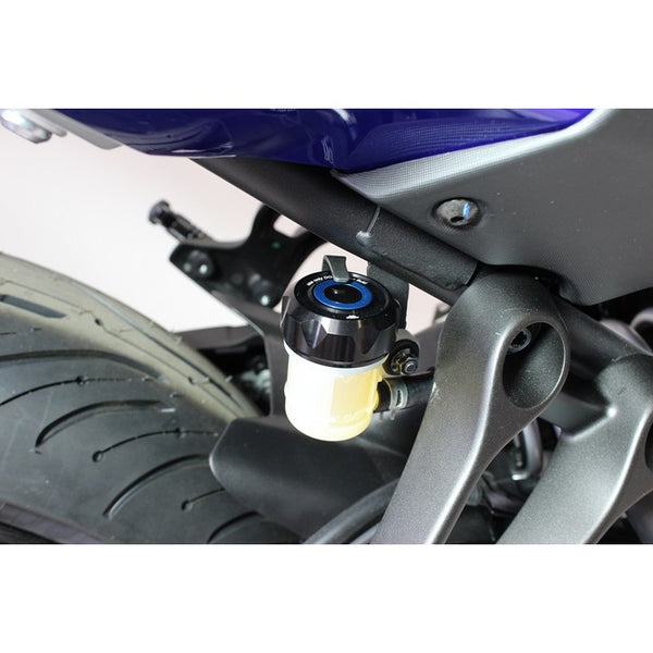 Gilles BRC brake reservoir cover fitted to a motorcycle