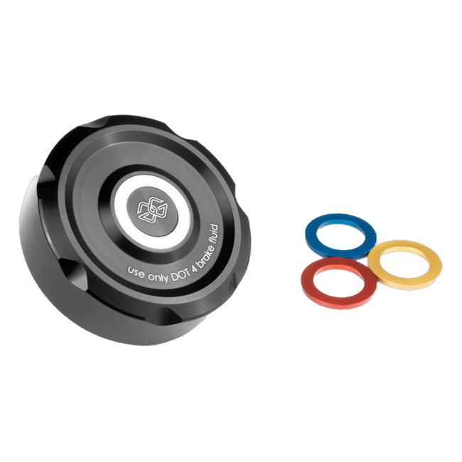 Gilles BRC brake reservoir cover for Honda CBR 1000 RR, with the colour inserts
