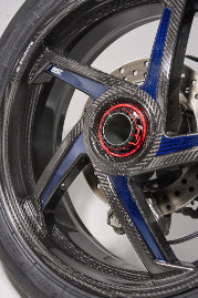 BST STAR TEK carbon wheel set for BMW S1000RR K67 2019–2026 in gloss carbon finish
