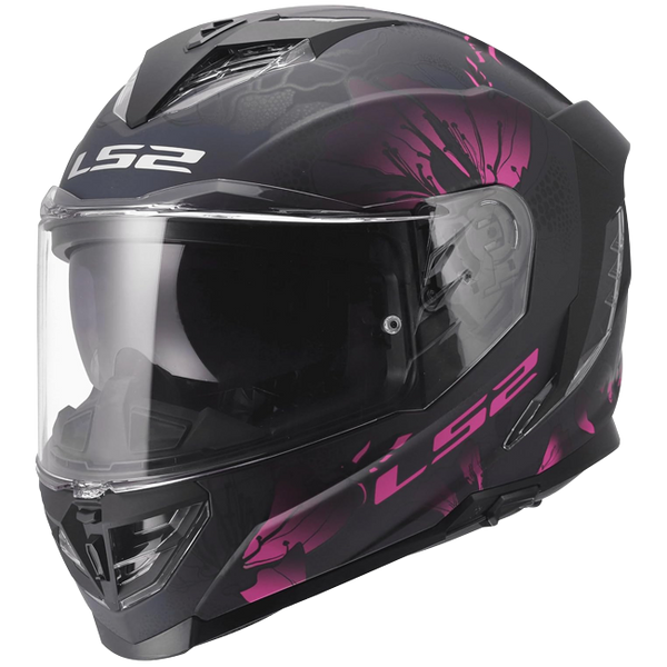 LS2 FF818 Storm III Helmet – Burst Black/Pink