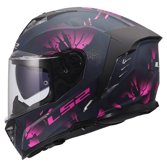 LS2 FF818 Storm III Helmet – Burst Black/Pink