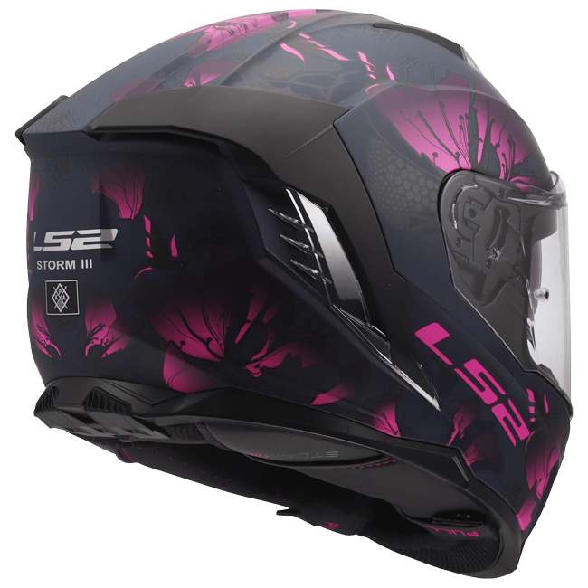 LS2 FF818 Storm III Helmet – Burst Black/Pink