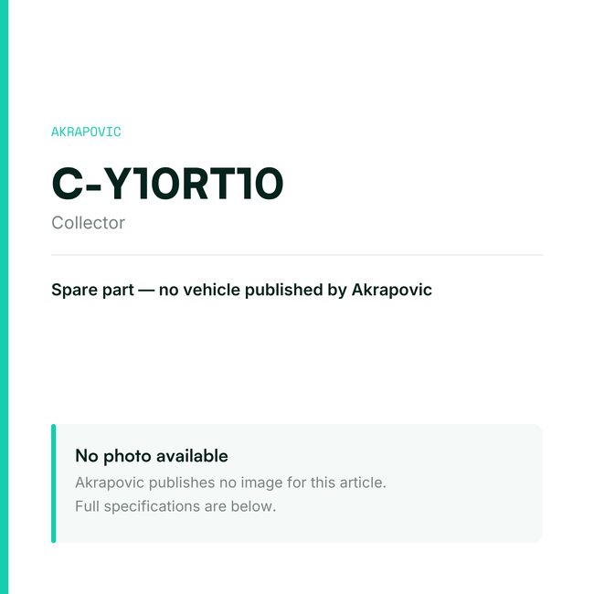 Akrapovic Collector C-Y10RT10 — placeholder, no manufacturer photo available