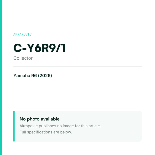 Akrapovic Collector C-Y6R9/1 — placeholder, no manufacturer photo available