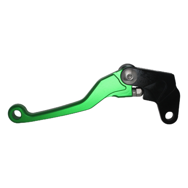 Accossato off-road folding clutch lever C7160 with green blade for Yamaha XT250 (2009-2022)
