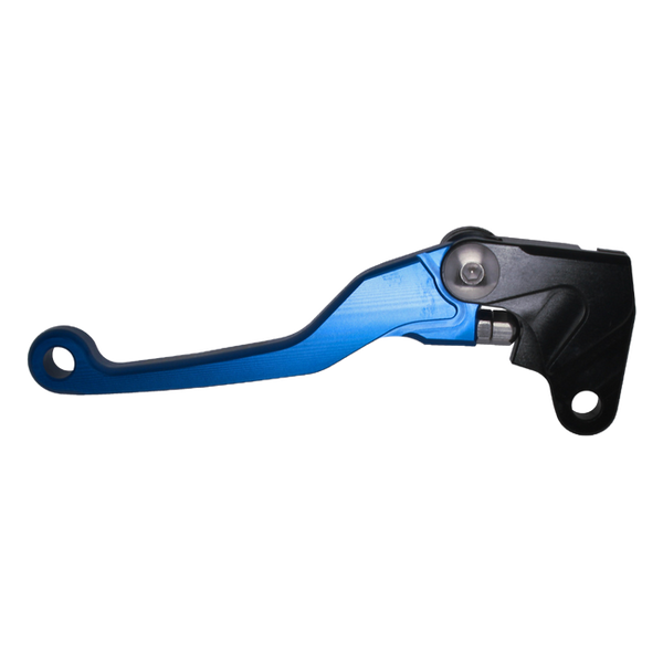 Accossato off-road folding clutch lever C7165 with blue blade for Kawasaki KLX 450R (2008-2020)