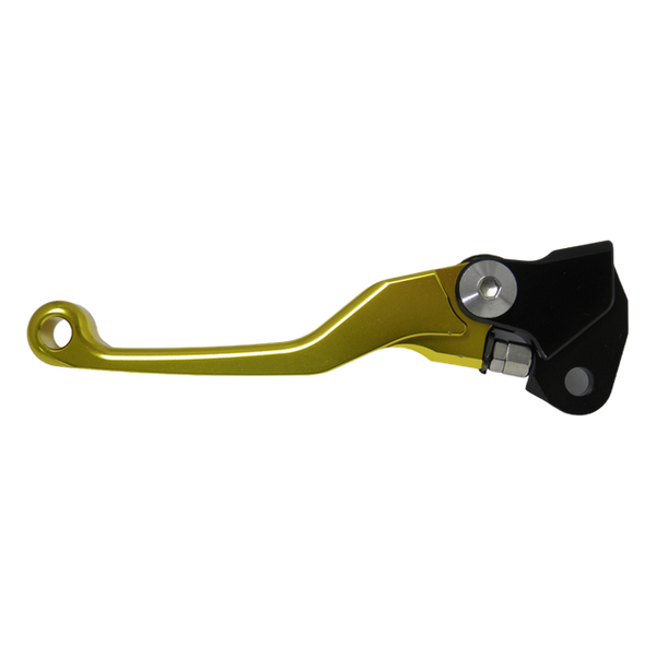 Accossato off-road folding clutch lever C7220 with gold blade for Kawasaki KX85 (2001-2022)