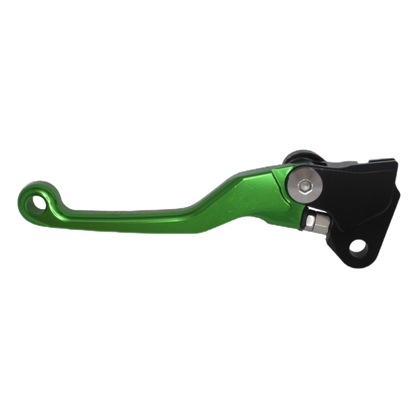Accossato off-road folding clutch lever C7261 with green blade for Kawasaki KX450F (2006-2018)