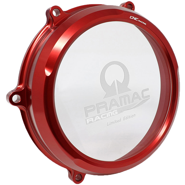 CNC Racing Pramac Racing Limited Edition transparent clutch cover CA210PR for Ducati Panigale V4 V4S 2025-2026