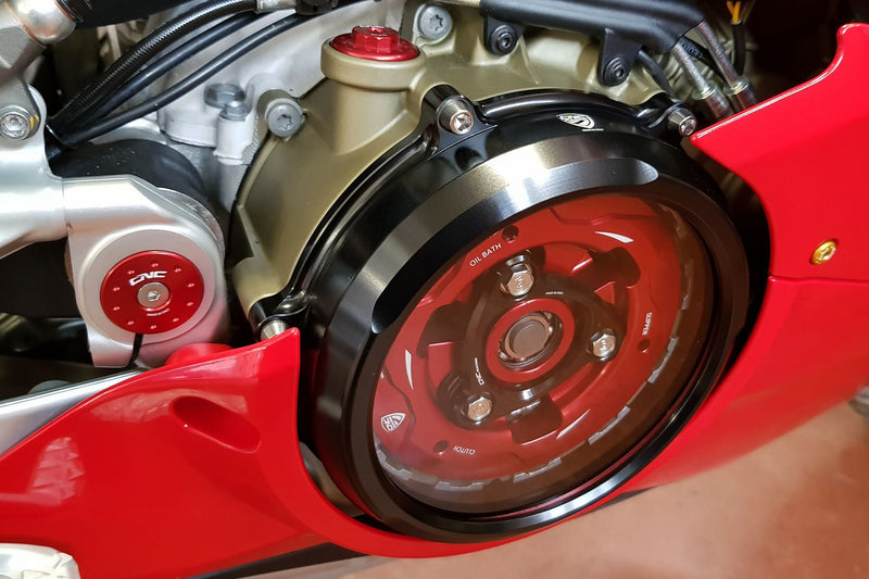 CNC Racing SP201 anodised aluminium clutch pressure plate for Ducati Panigale V4