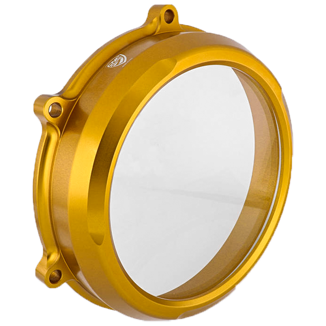 CNC Racing CA210 transparent clutch cover for Ducati Panigale V4 S 2025-2026 anodised aluminium
