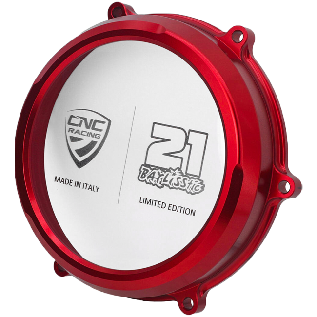 CNC Racing CA210TB Troy Bayliss Limited Edition transparent clutch cover for Ducati Panigale V4
