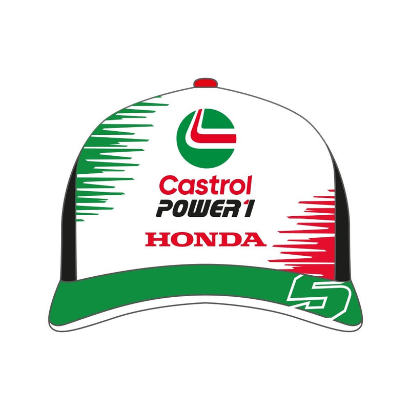 IXON CAP3 DUAL ZL 26 Johann Zarco #5 LCR Honda trucker cap black white lime green 2026