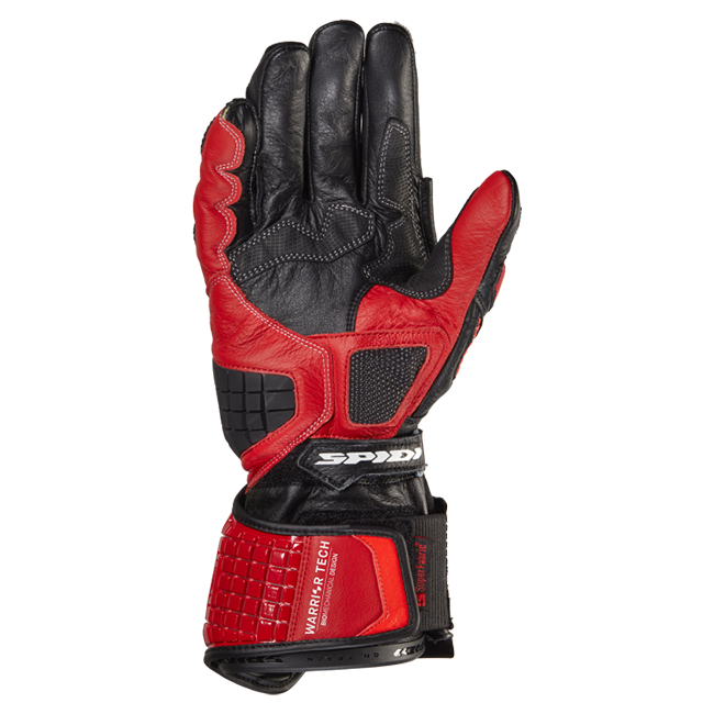 Spidi Carbo Track Evo racing leather gloves in red, men's, part A203014