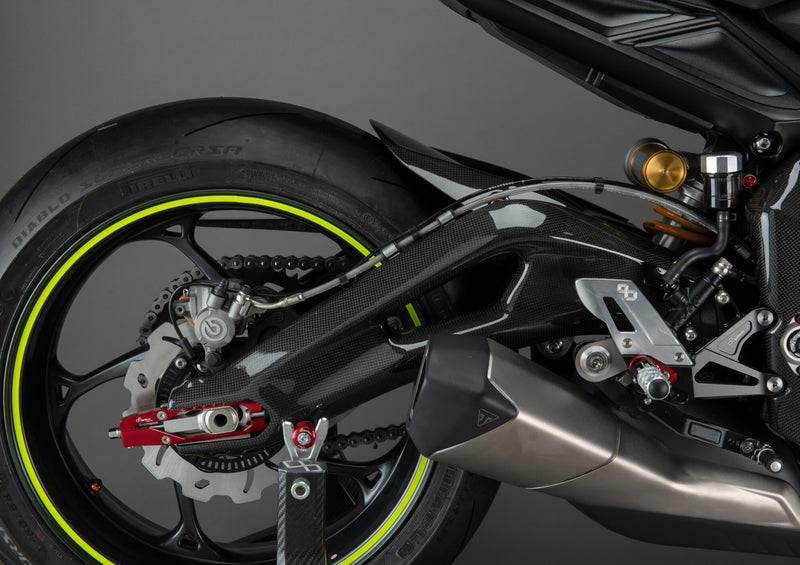 LighTech CART2460 gloss carbon swingarm covers for Triumph Street Triple 765