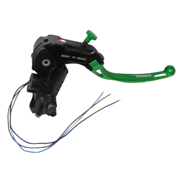 Accossato radial brake master cylinder CY089 with green lever