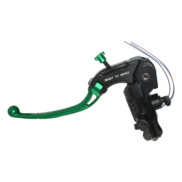 Accossato radial clutch master cylinder CY099 with green lever