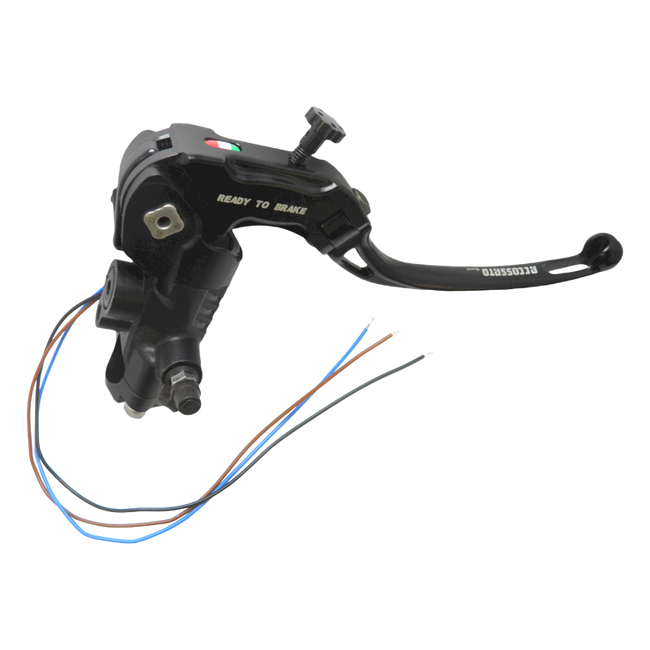 Accossato black radial brake master cylinder CY120 with black lever