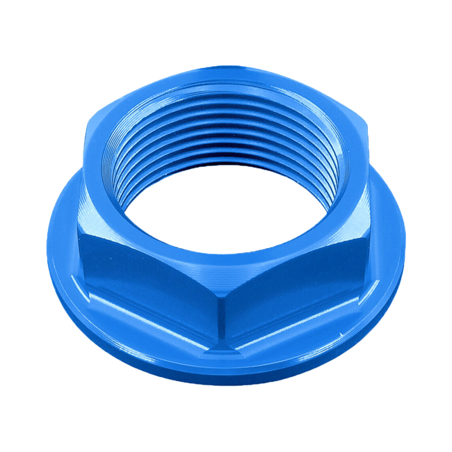 LighTech D001 front and rear axle nut for Aprilia RSV4 in anodised aluminium