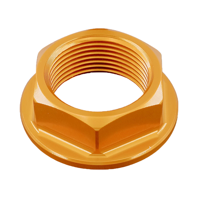 LighTech D001 front and rear axle nut for Aprilia RSV4 in anodised aluminium