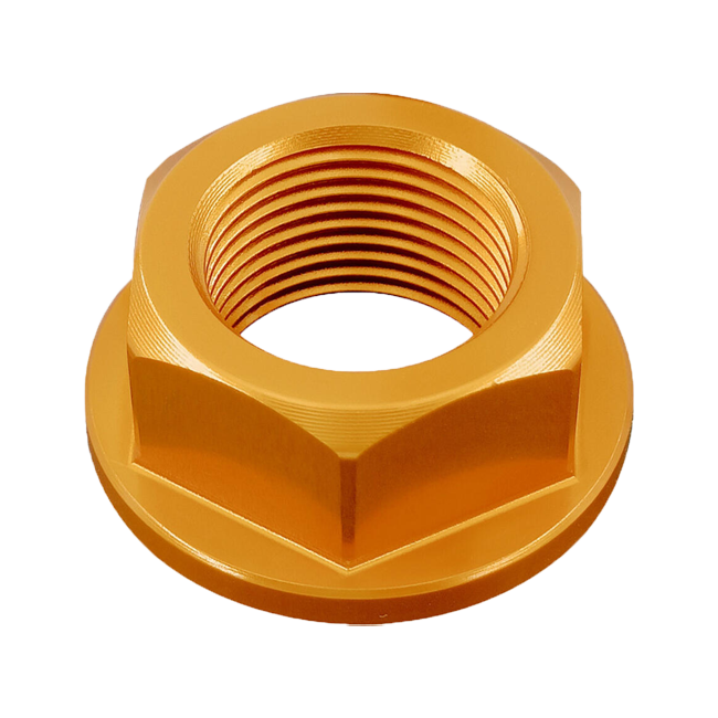 LighTech D010 swingarm axle nut for Aprilia RSV4 in anodised aluminium