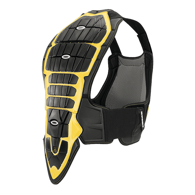 Spidi Defender chest and back protector in black and yellow, men's