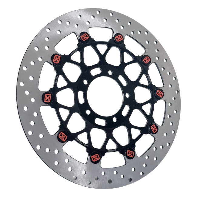 Accossato floating front brake disc DK053 with black carrier for Ducati Hyperstrada 821 (2013-2016)