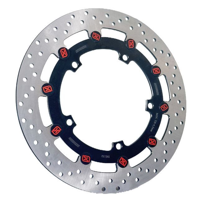 Accossato floating front brake disc DK132 with black carrier for Triumph SPEED TRIPLE 1050 S (2016-2021)