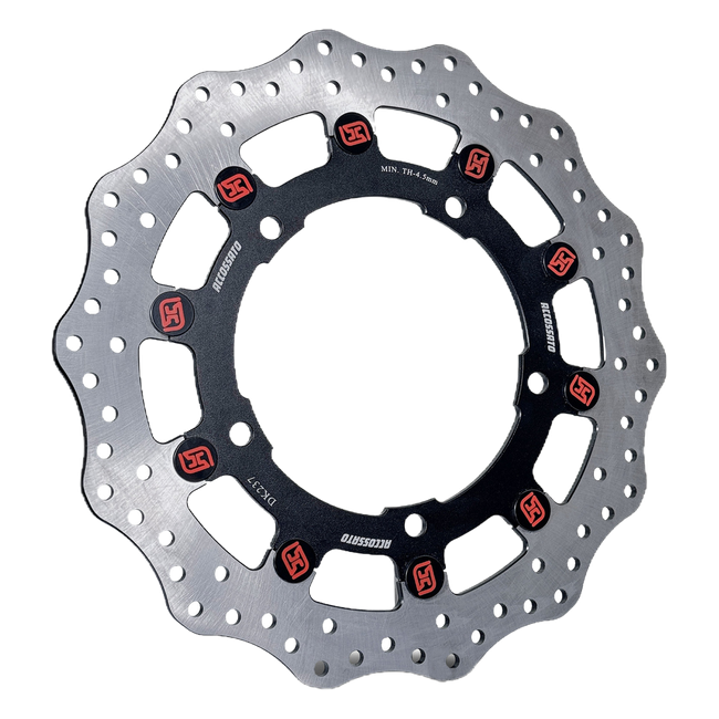 Accossato floating front brake disc DK237 with black carrier for Kawasaki Z400 (2019-2020)