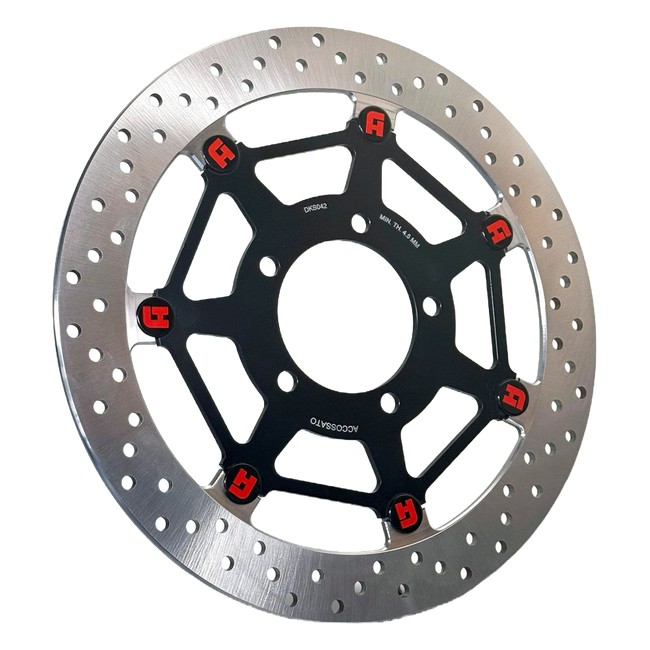 Accossato floating front brake disc DKS042 with black carrier for Kawasaki Z1000 (2014-2020)