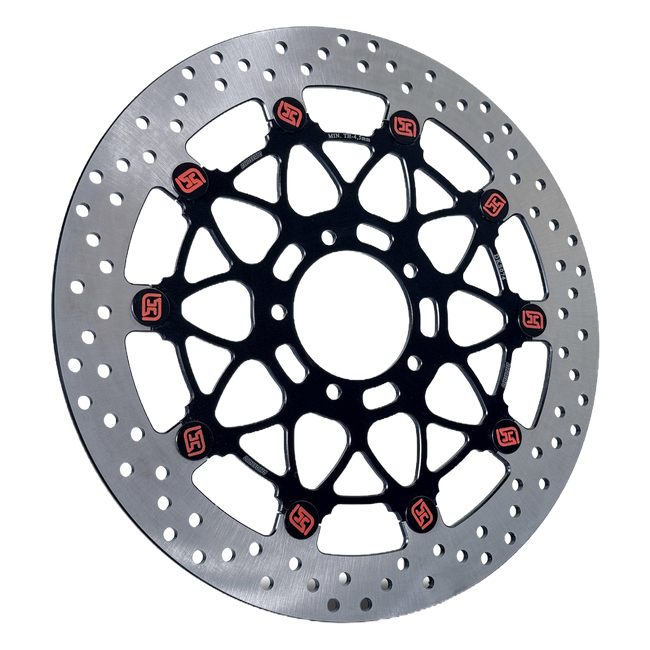 Accossato floating front brake disc DKS074 with black carrier for Ducati SCRAMBLER CLASSIC (2015-2016)
